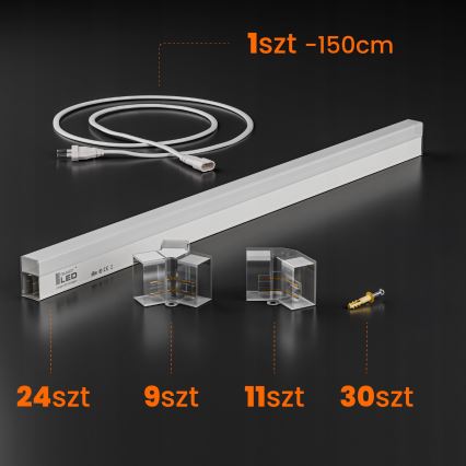 LED laelamp HEXAGON LED/192W/85-265V 6500K 298x209 cm CRI 90 IP54 valge