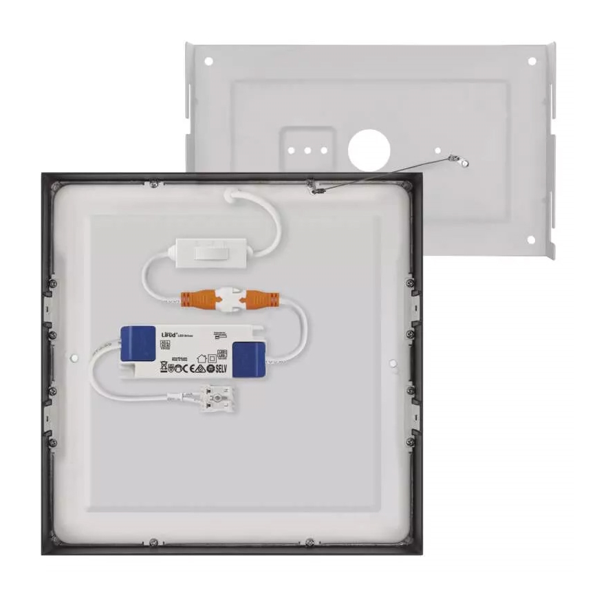 LED Laevalgusti NEXXO LED/21W/230V 3000/3500/4000K 22,5x22,5 cm must