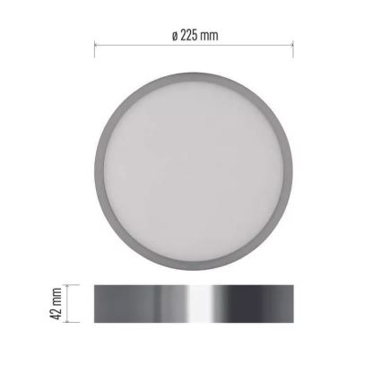 LED Laevalgusti NEXXO LED/21W/230V 3000/3500/4000K d. 22,5 cm läikiv kroom