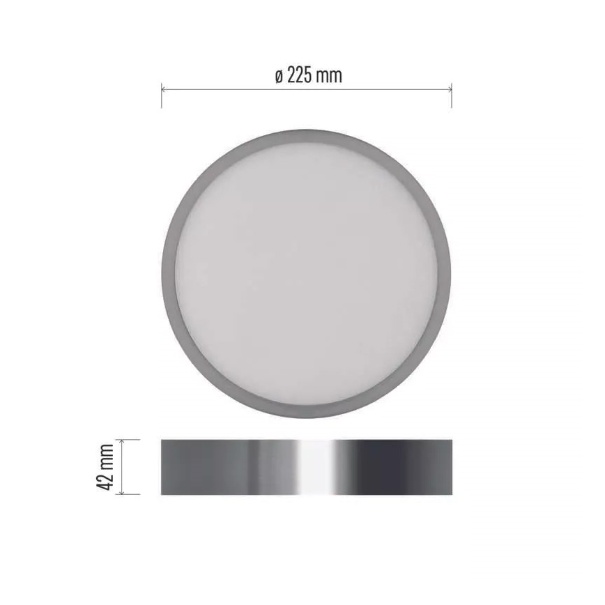LED Laevalgusti NEXXO LED/21W/230V 3000/3500/4000K d. 22,5 cm läikiv kroom