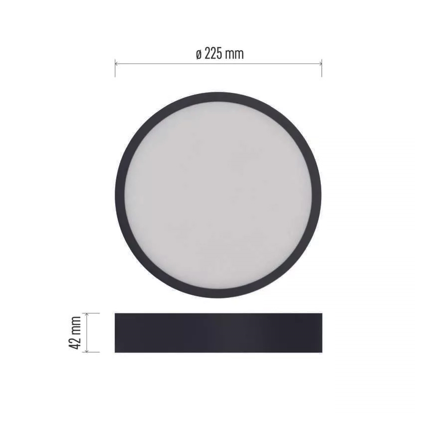LED Laevalgusti NEXXO LED/21W/230V 3000/3500/4000K d. 22,5 cm must
