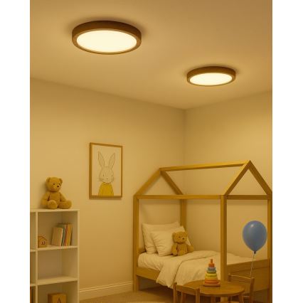 LED laevalgusti LED/24W/230V 3000/4000/6500K läbimõõt 30 cm pruun