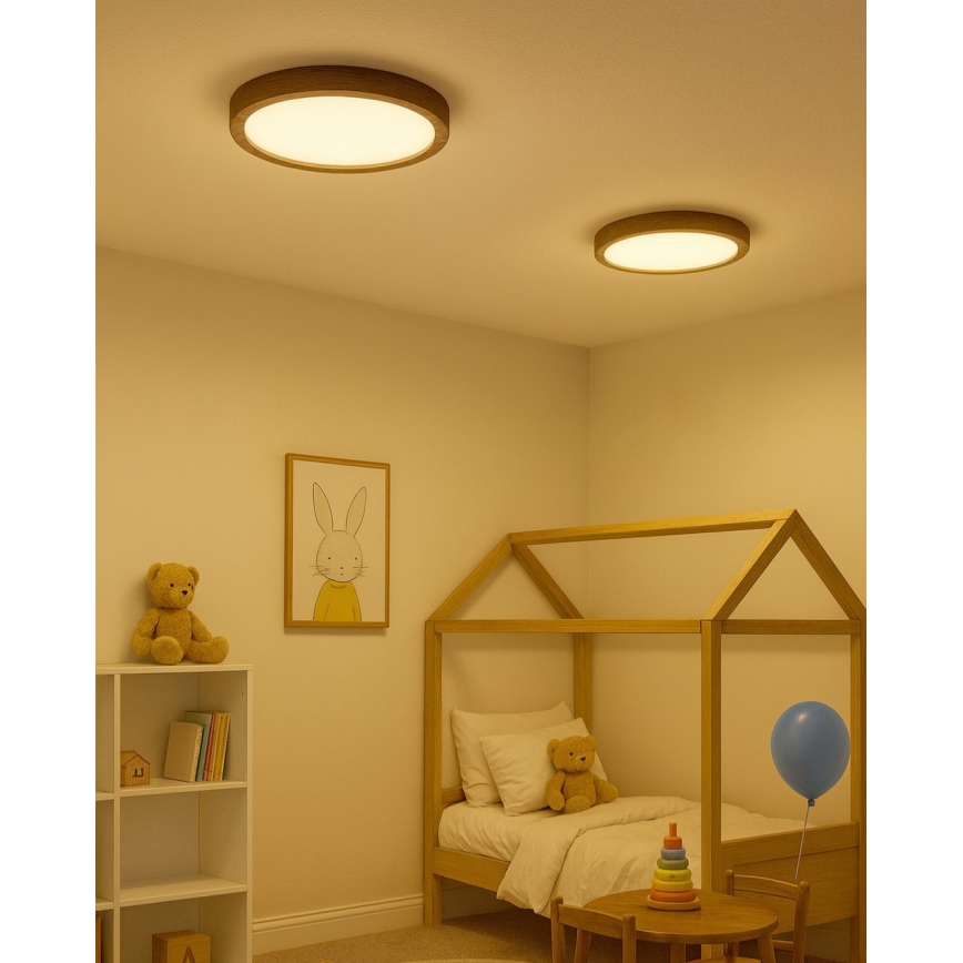 LED laevalgusti LED/24W/230V 3000/4000/6500K läbimõõt 30 cm pruun