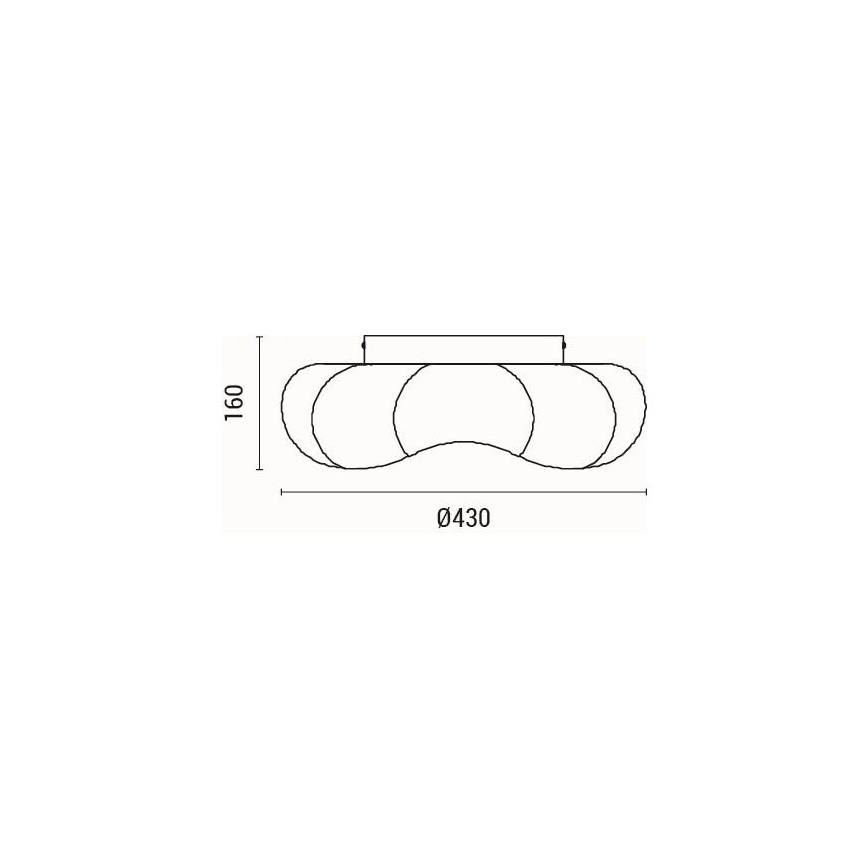 LED Laevalgusti LED/24W/230V 3000K must d. 43 cm
