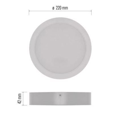 LED Laevalgusti LED/24W/230V d. 22 cm valge