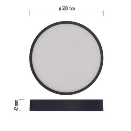 LED Laevalgusti NEXXO LED/28,5W/230V 3000/3500/4000K d. 30 cm must