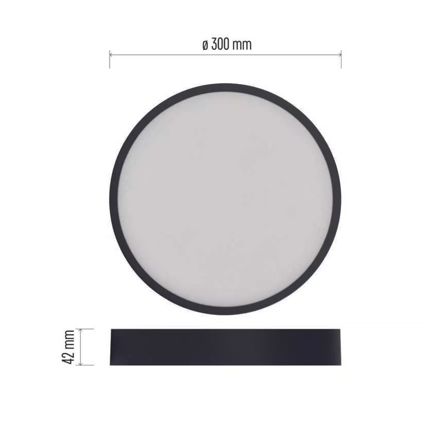LED Laevalgusti NEXXO LED/28,5W/230V 3000/3500/4000K d. 30 cm must