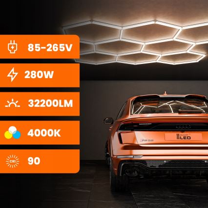 LED laelamp HEXAGON LED/280W/85-265V 4000K 313x298 cm CRI 90 IP54 valge