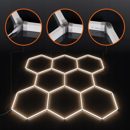 LED laelamp HEXAGON LED/280W/85-265V 4000K 313x298 cm CRI 90 IP54 valge