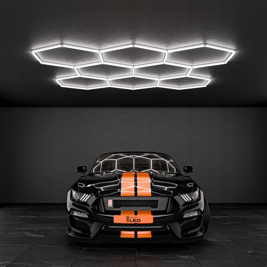 LED laevalgusti HEXAGON LED/280W/85-265V 6500K 313x298 cm CRI 90 IP54 valge