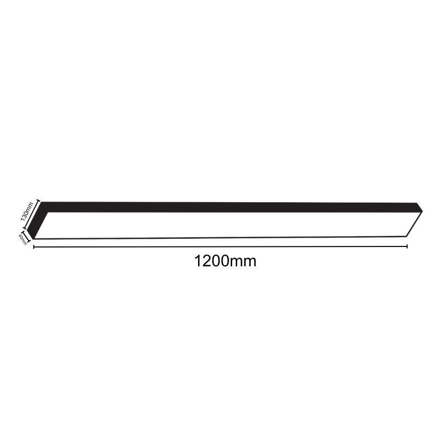 LED Laevalgusti LED/32W/230V 4000K 120x13 cm must