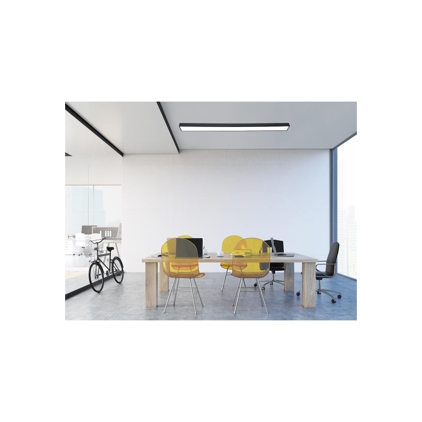 LED Laevalgusti LED/32W/230V 4000K 120x7 cm must