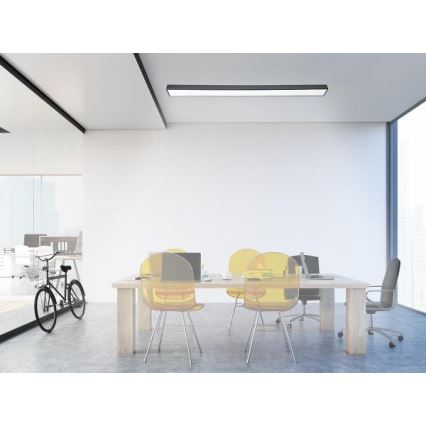 LED Laevalgusti LED/32W/230V 4000K 120x7 cm must
