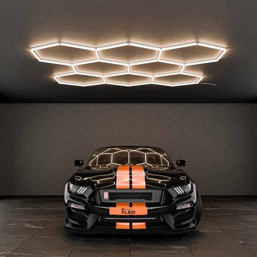 LED laelamp HEXAGON LED/350W/85-265V 4000K 313x298 cm CRI 90 IP44 valge