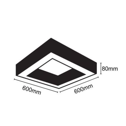 LED Laevalgusti LED/40W/230V 4000K 60x60 cm