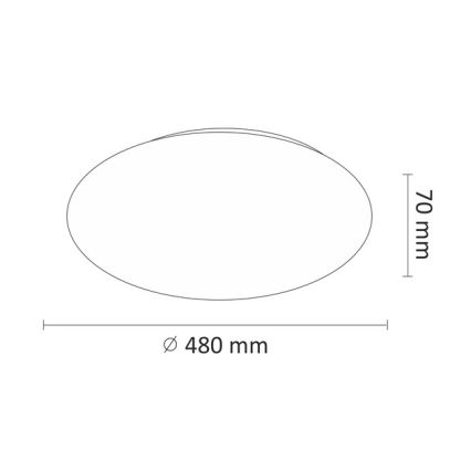 LED Laevalgusti LED/45W/230V 3000K/4000K/6400K d. 48 cm valge