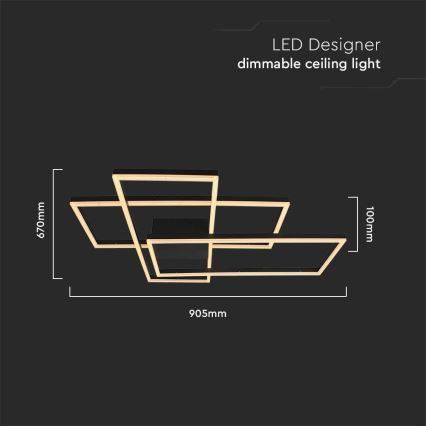 LED Laevalgusti LED/47W/230V 3000K must