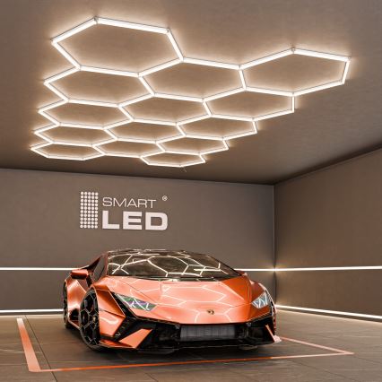 LED laevalgusti HEXAGON LED/570W/85-265V 4000K 522x298 cm CRI 90 IP44 valge