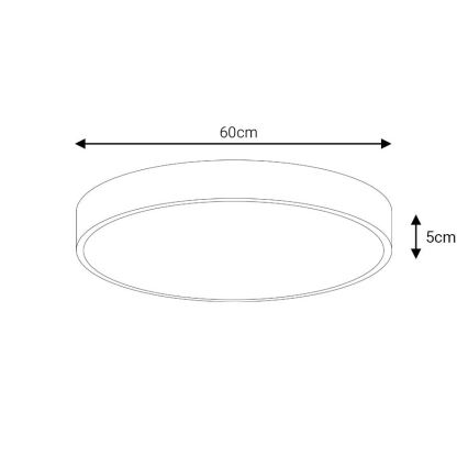 LED Laevalgusti LED/60W/230V 4000K d. 60 cm valge