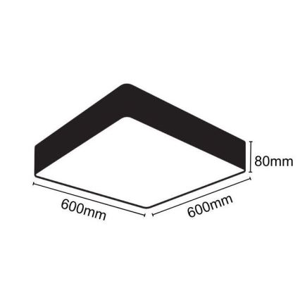 LED Laevalgusti LED/65W/230V 4000K 60x60 cm