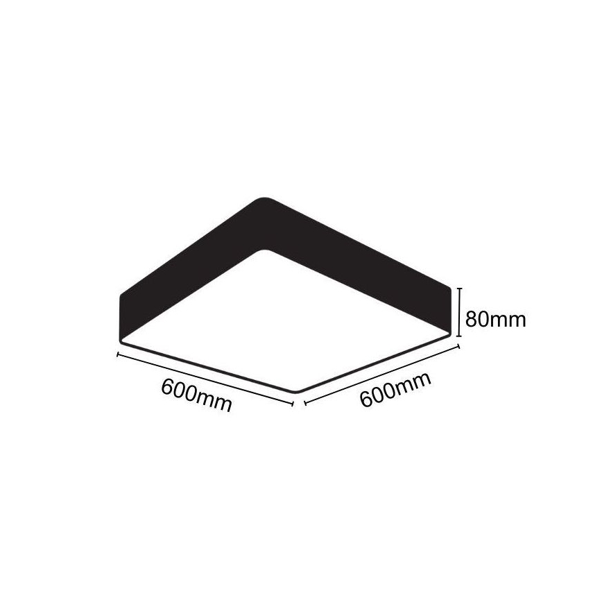 LED Laevalgusti LED/65W/230V 4000K 60x60 cm