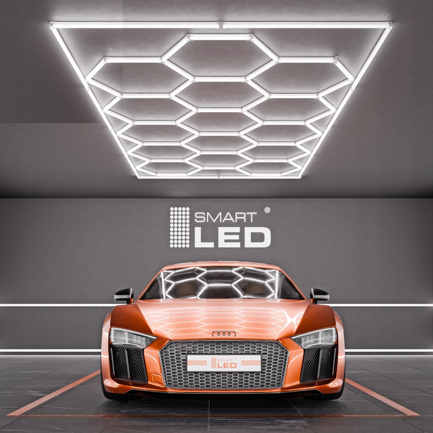 LED laelamp HEXAGON LED/696W/85-265V 6500K 484x243 cm CRI 90 IP54 valge