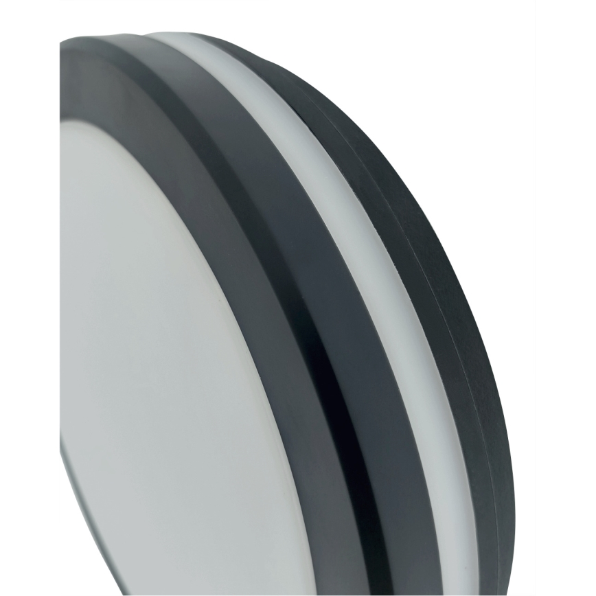 LED laevalgusti liikumisanduriga LED/20W/230V 3000/4000/6500K läbimõõt 230 cm IP54 antratsiit