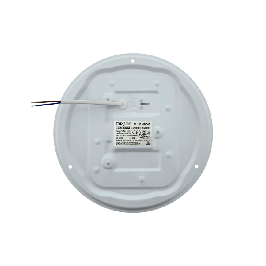 LED laevalgusti liikumisanduriga LENA LED/12W/230V, läbimõõt 25,7 cm, valge