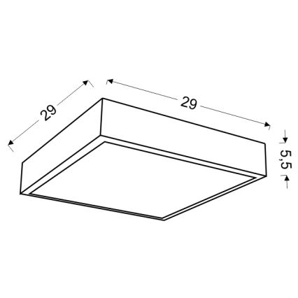 LED Laevalgusti LUX LED/16W/230V valge