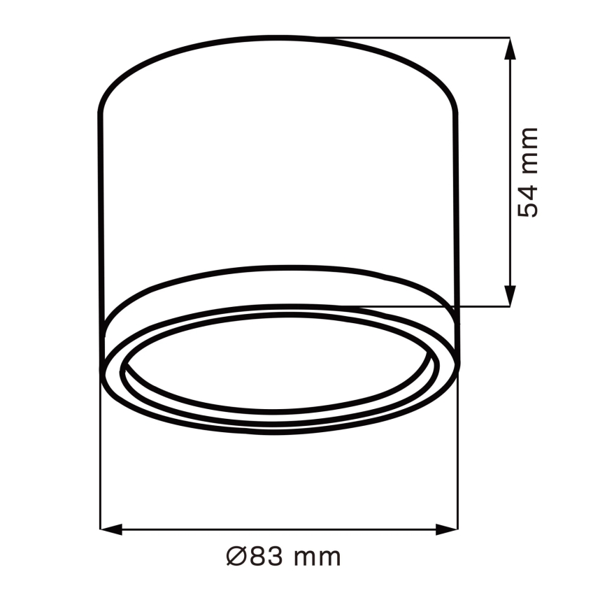 LED Laevalgusti MIRELLA 1xGX53/6W/230V must