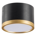 LED Laevalgusti MIRELLA 1xGX53/6W/230V must/kuldne