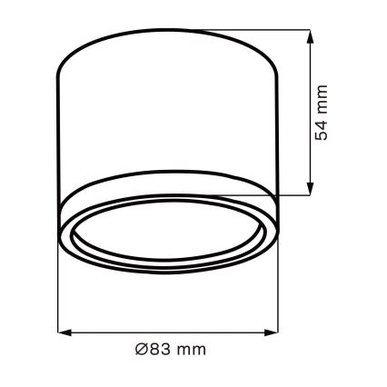 LED Laevalgusti MIRELLA 1xGX53/6W/230V must/kuldne