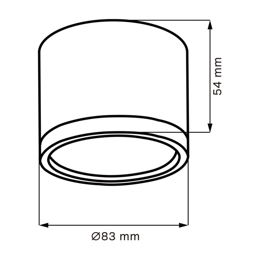 LED Laevalgusti MIRELLA 1xGX53/6W/230V must/kuldne