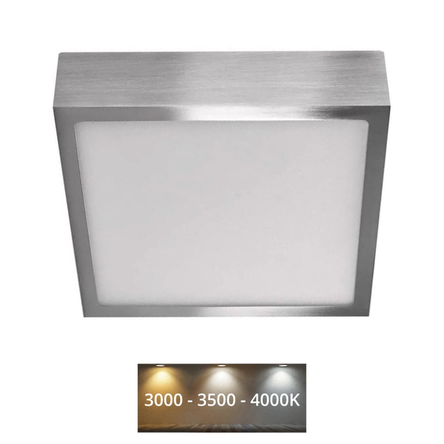 LED Laevalgusti NEXXO LED/12,5W/230V 3000/3500/4000K 17x17 cm läikiv kroom