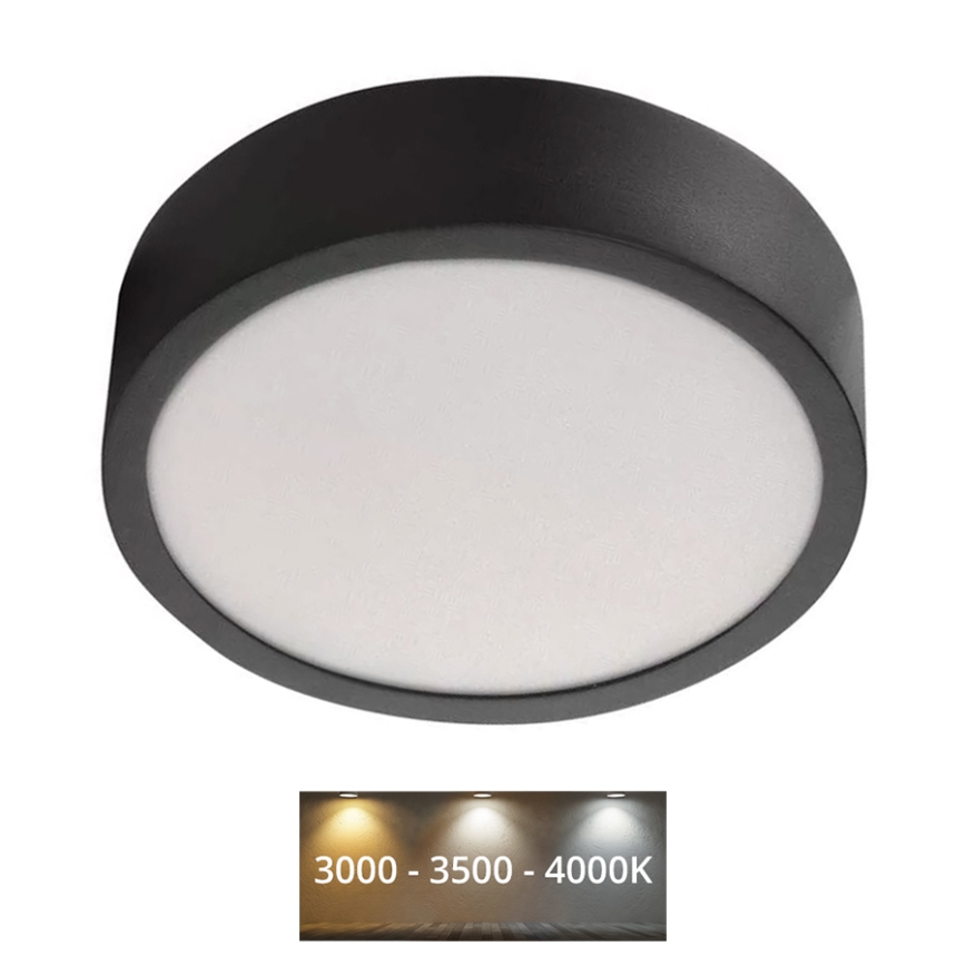 LED Laevalgusti NEXXO LED/12,5W/230V 3000/3500/4000K d. 17 cm must