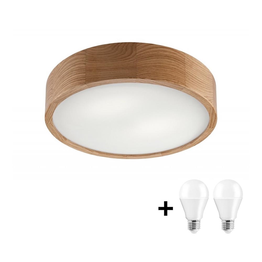 LED Laevalgusti OAK 2xE27/10W/230V tamm d. 37 cm