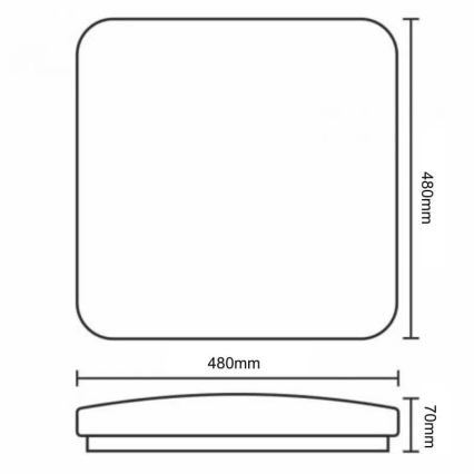 LED Hämardatav laevalgusti OPAL LED/48W/230V 3000-6500K + kaugjuhtimispult