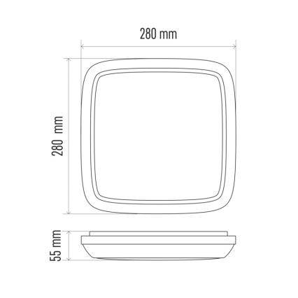 LED Laevalgusti õue DORI LED/18W/230V IP54 ruut