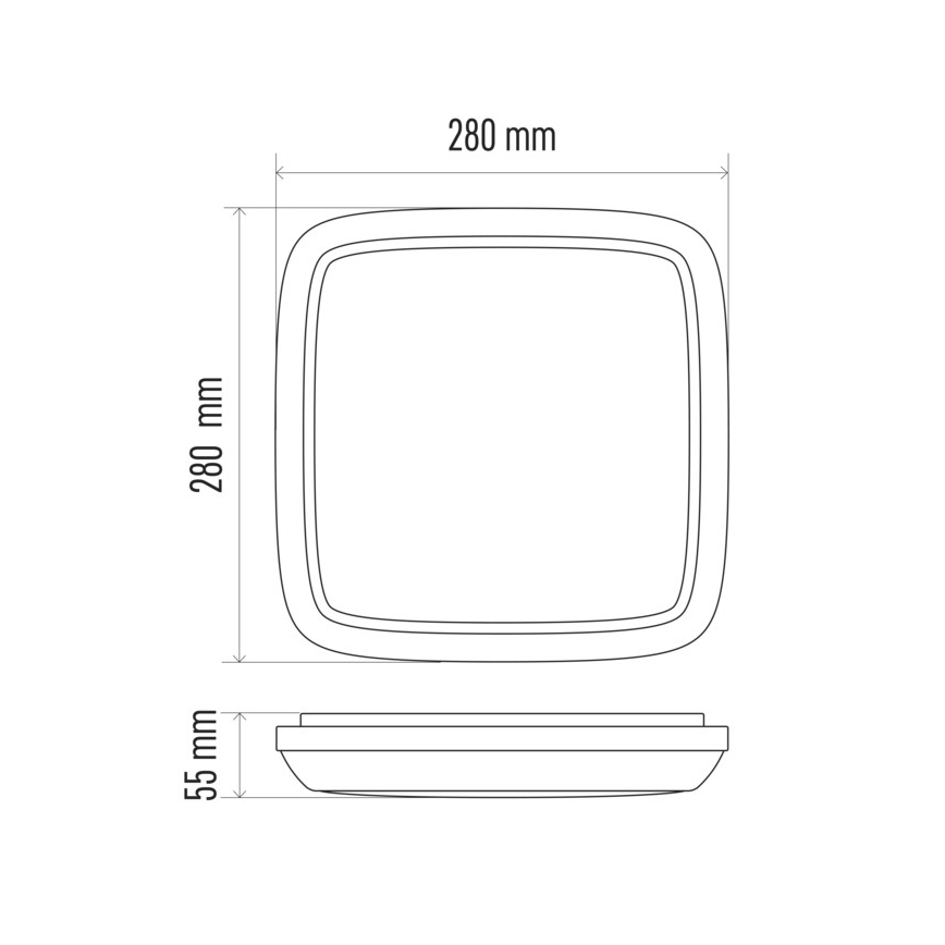 LED Laevalgusti õue DORI LED/18W/230V IP54 ruut