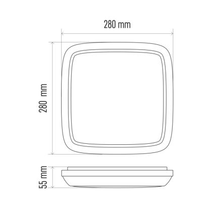 LED Laevalgusti õue DORI LED/24W/230V IP54 ruut