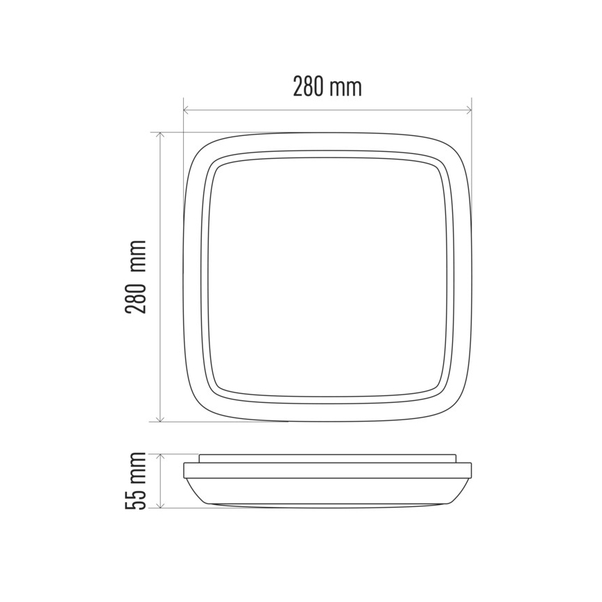 LED Laevalgusti õue DORI LED/24W/230V IP54 ruut