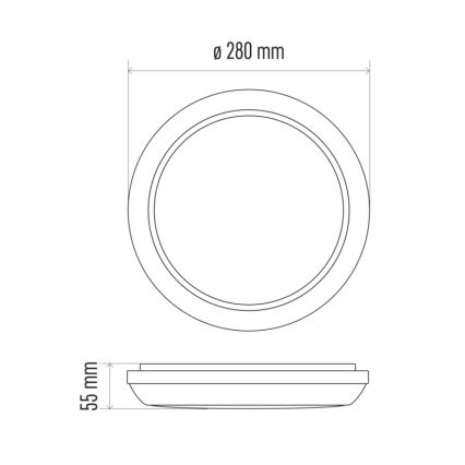 LED Laevalgusti õue DORI LED/24W/230V IP54 ümmargune