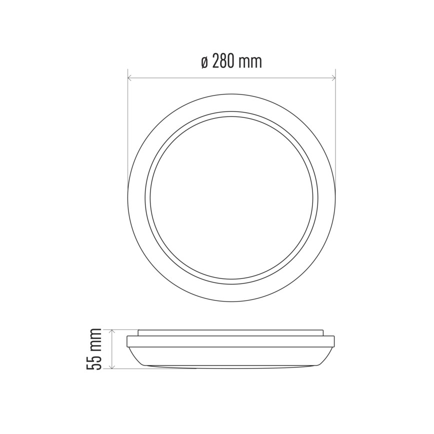 LED Laevalgusti õue DORI LED/24W/230V IP54 ümmargune