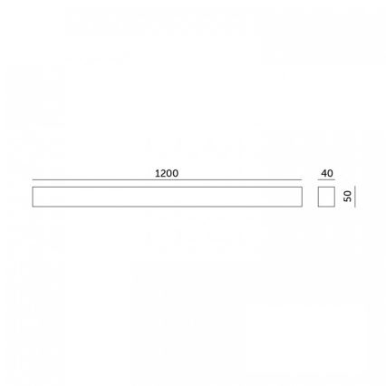 LED laevalgusti KOLINE, pinnapealne või rippuv, LED/40W/230V 3000/4000/6500K 120 cm, must