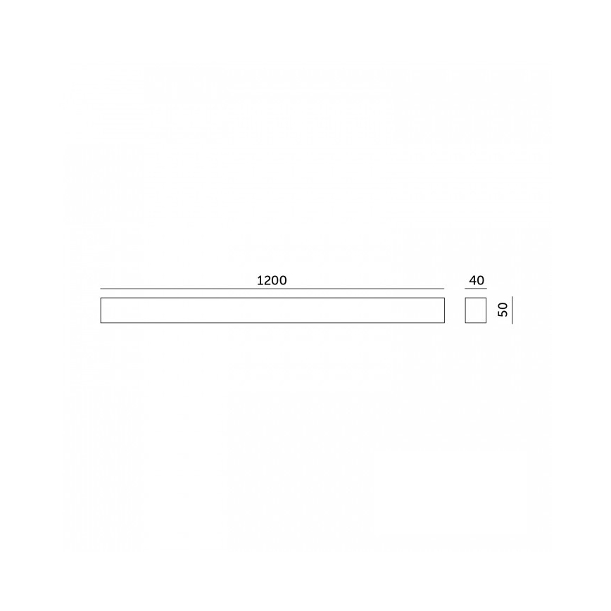 LED laevalgusti KOLINE, pinnapealne või rippuv, LED/40W/230V 3000/4000/6500K 120 cm, must