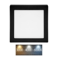 LED Laevalgusti RAFA LED/12W/230V 3000/4000/6000K 17x17 cm must