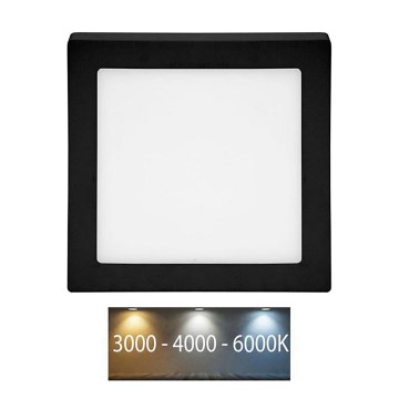 LED Laevalgusti RAFA LED/12W/230V 3000/4000/6000K 17x17 cm must