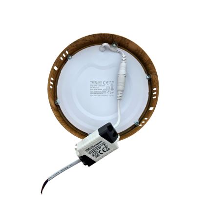 LED Laevalgusti RING LED/12W/230V 4200K d. 16 cm pruun