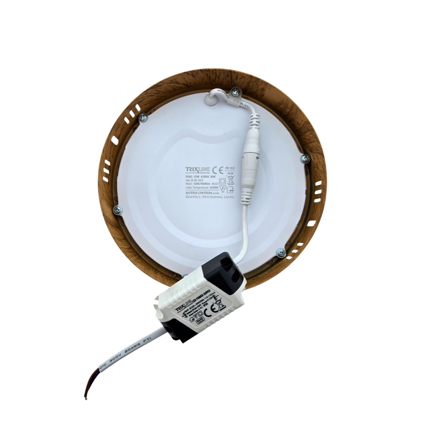 LED Laevalgusti RING LED/12W/230V 4200K d. 16 cm pruun