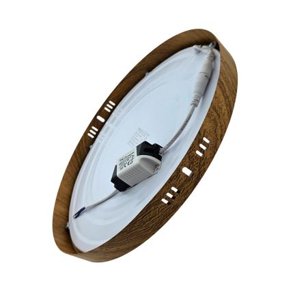 LED Laevalgusti RING LED/24W/230V 4200K d. 28,5 cm pruun